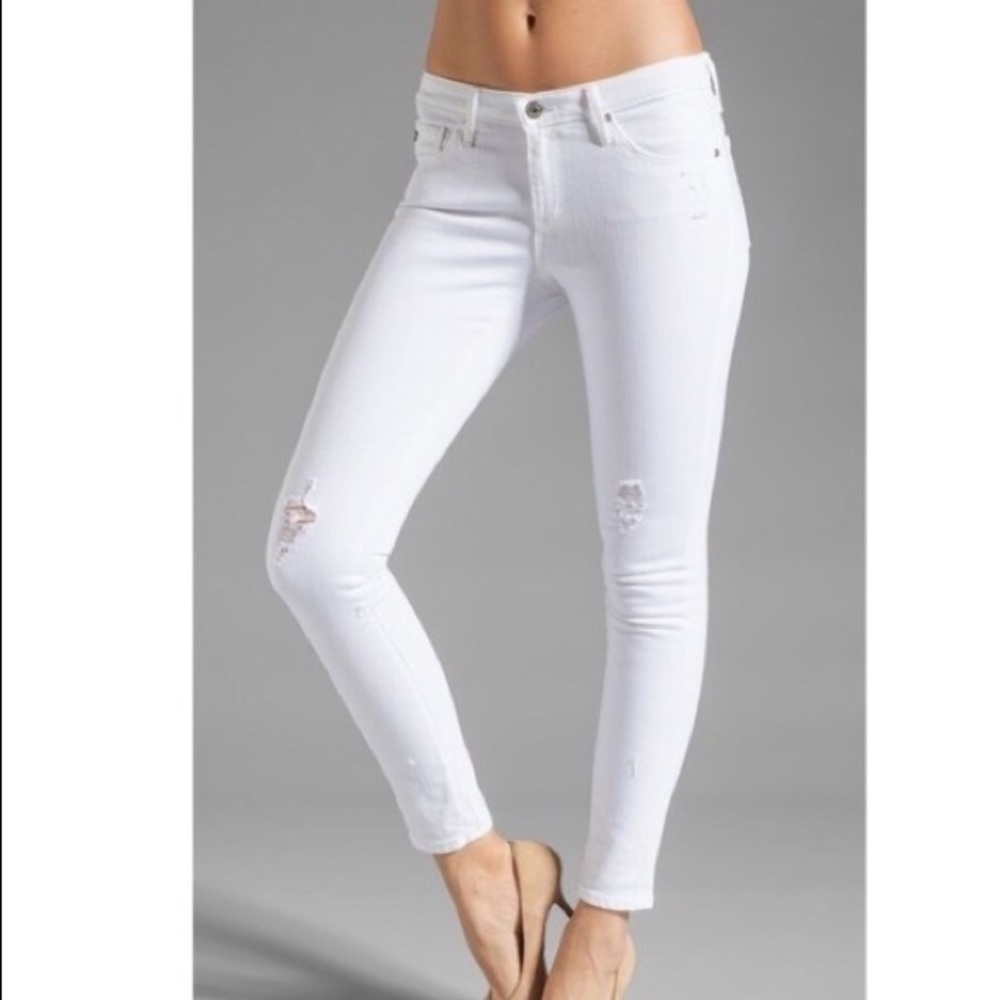 AG the legging ankle / super skinny ankle distressed jeans
